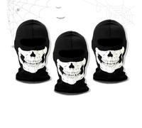 3 maschere fantasma Call of Balaclava, maschera fantasma con teschio, passamontagna, maschera con teschio di balaclava, maschera integrale per giochi di ruolo, Halloween, cosplay, Nero , 38 cm * 17 cm
