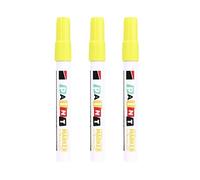 3 matite da colorare professionali, giallo, 3 mm | Pennarello impermeabile e resistente all'olio per incisioni su roccia, disegni, scarabocchi, resistente alle intemperie