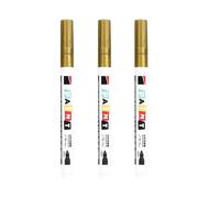 3 matite professionali da colorare, dorate, 1 mm | Pennarello impermeabile e resistente all'olio per incisioni su roccia, disegni, scarabocchi, resistente alle intemperie