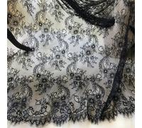 3 Metri Chantilly Fiore Pizzo Tessuto Francese Pizzo Ciglia Tulle per Costumi