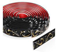 3 Metri Stacca e Incolla modanatura adesiva, 3D Rifiniture da Parete, Adesivo Cornice Specchio per Cornici di Specchi, Telai di Porte, Soffitti, Decorazioni per La Casa(Nero con oro)