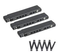 3 metro pieghevole in plastica, nero, pratico misuratore doppio lato per falegnami, muratori, cantieri, progetti fai da te (1 m)