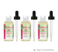 3 MIELLE Rosemary Mint Light Scalp & Hair Strengthening Oil " 3 Pezzi Luce Set "