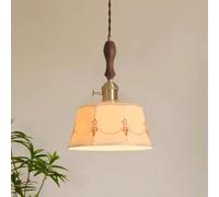 3 Milk Glass Light Single Wood Mid Century Pendant Lighting Cluster White Ceramics Farmhouse Rustic Chandelier for Bedroom Kitchen Island Dining Room Staircase Stairwell