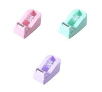 3 mini dispenser per nastro adesivo, 3 colori, ricaricabile, 18 x 20 mm, per casa, scuola, ufficio