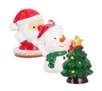 3 mini statuette natalizie in miniatura, in resina, per decorazioni natalizie,