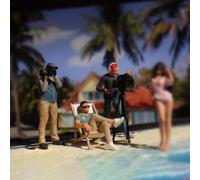 3 miniature in scala 1/64, modelli di scena in miniatura per la troupe di