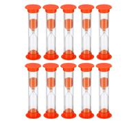 3 Minuti Sabbia Timer,10pz Piccolo Sabbioso Orologio con Coperchio,Arancione