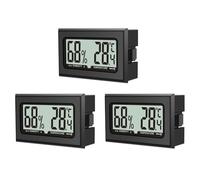 3 misuratori di umidità dell'aria, mini igrometro digitale con LCD, temperatura per interni, ufficio, soggiorno e cantina (batterie incluse) (3)