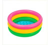 [3 MISURE] PISCINA PER BAMBINI gonfiabile in PVC Piscinetta 3 anelli Multicolor