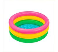 [3 MISURE] PISCINA PER BAMBINI gonfiabile in PVC Piscinetta 3 anelli Multicolor