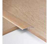 3 modanature a T in alluminio, 3,3 cm, listello di transizione piatto, per porte e pavimenti, 0,9 m, colore beige