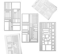 3 modelli di planner in metallo, modelli di stencil per planner, modelli di checklist multi-dimensione, modelli di righelli per planner, stencil in metallo antiruggine per diario, monitoraggio delle