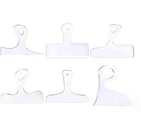 3 modelli di router in acrilico per manici di salumi, guide di taglio robuste spesse 0,5 cm con design dritto e curvo, maschere trasparenti per la lavorazione del legno per fai da te (6 pezzi)
