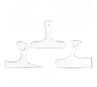 3 modelli di router in acrilico per manici di salumi, spessi 0,5 cm, robuste guide di taglio trasparenti con forme dritte e curve, per progetti di lavorazione del legno, pellicola protettiva inclusa