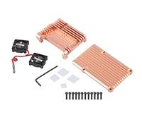 3 Modello B B+ Custodia protettiva in lega di alluminio con doppia ventola di raffreddamento Design aperto L'alloggiamento include viti con chiave esagonale Cuscinetti termici oro