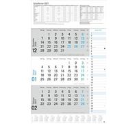 3-Monats-Planer Klappfälzel 2027: Praktischer Wandplaner mit Datumsschieber. Büro-Kalender mit Notizspalte und Jahresübersicht. Wandkalender 2027.