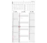 3-Monatskalender Streifenplaner 2026 - Büro-Kalender 33x58,8 cm (geöffnet) - mit Datumsschieber - Zettler - 955-0011