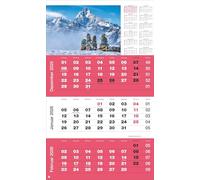 3-Monatsplaner Foto Traumziele 2026: Praktischer Monatsplaner mit Datumsschieber. Büro-Kalender mit Fotos von traumhaften Reisezielen. Wandkalender 2026 fürs Büro.