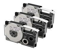 3 Multipack Casio xr-9we2s xr-9we Label tape cassette per Casio kl-120 kl-60 KL100 KL750 KL780 KL7000 Label Makers and more, 3/20,3 cm (9 mm) x 7,9 m (8 M), nero su bianco