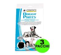 3 Mutandine igieniche per cani Doggy Pants taglia 50 cm - 3 pacchi da 1 pezzo ca