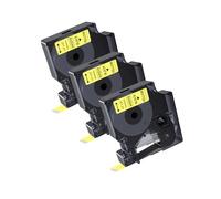 3 nastri kamo compatibili con Dymo D1 45018 (12 mm x 7 m) nero su giallo, per LabelManager 120P 160 210D 220P 260P 280 350D 360D 420P LabelPoint 100 150 200 LabelWriter 40 DU. O