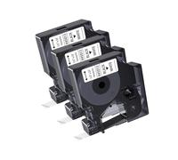 3 nastri per etichette Cartridgeify 45013, 12 mm, compatibili con Dymo D1 12 mm x 7 m, S0720530 per Dymo LabelManager 150 160 210D 280 360D 420P, compatibili con D1 45013 A45013 nero su bianco