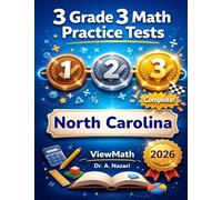 3 North Carolina NC EOG Grade 3 Math Practice Tests: Full-Length Test Prep with Detailed Answer Explanations