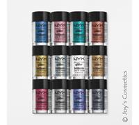 3 NYX Glitter Polvere Viso & Corpo Pigmento " Scegliere il Tuo 3 Colore " Joy's
