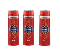 (3) OLD SPICE MEN 3IN1 SHAMPOO E GEL DOCCIA CAPTAIN 400 ML 3X400 ML VENDITORE UE