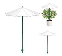 3 ombrelloni per piante da esterno, 26,5 cm, con picchetto, per giardino, terrazza, balcone, aiuola e fioriera