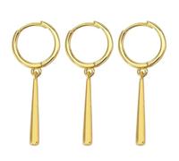 3 Orecchini in Alluminio Dorato - Stile Re dei Ladri e Sauron - Leggeri, Ideali per Cosplay e Regalo