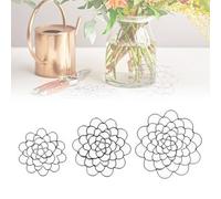 3 organizer a griglia floreale in acciaio inossidabile, supporto riutilizzabile per composizioni floreali, rane e steli per composizioni di vasi, decorazioni fai da te per la casa (nero)