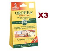 3 ORPHEA SALVALANA 3 SACCHETTI PROFUMATI PER CASSETTI NATURALE PROFUMO DI FIORI
