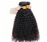 3 Pacchi di Estensioni per Capelli Umani Brasiliani Ricci Incontrollati da 10A, Capelli Ricciuti Naturali Morbidi Remy di Colore Naturale Veri per le Donne Capelli veri