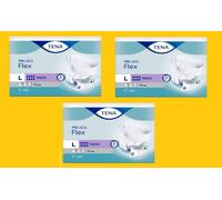 3 PACCHI DI TENA FLEX MAXI TG. L DA 22 PEZZI (66 flex )