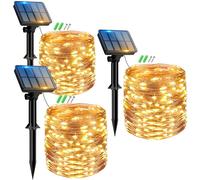 3 Pacchi Luci Solari Esterno 3 x 12M 120LED Catena Luminosa Esterno Solare