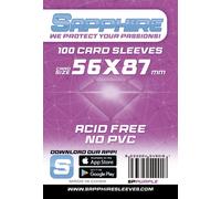3 Pack 100 Sapphire Sleeves Purple 56 x 87 SPPURPLE3P