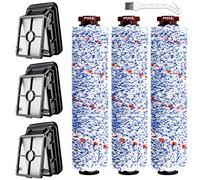 3 Pack 1868 CROSS WAVE Brush Replacement and 3 Pack Replacement Filters 1866 for Bissel CrossWave 1785 2306 Vacuum Cleaner Compare to Part # 1608683 160-8683 1608684