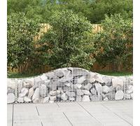3 Pack Arc Gabion Baskets 200x30x40/60cm Galvanized Steel Wire Mesh for Garden Decoration, Windbreak, and Rock Fence, Heavy Duty Rustproof Outdoor Landscape Design