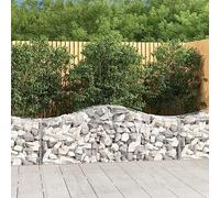 3 Pack Arc Gabion Baskets 200x50x60/80 cm Galvanized Steel Wire Mesh for Garden Decoration, Windbreak, and Outdoor Landscaping - Durable & Easy to Assemble