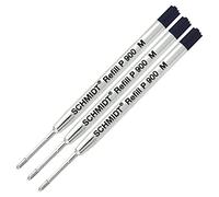 3 Pack - Ball Point refill - Black Ink Medium Schmidt P900 Parker Style