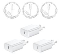 3-Pack Caricatore for iPhone 14/14 Pro/14 Pro Max/14 Plus 13 12 11 SE XR X XS 8 7, iPad Air Mini, AirPods, 30 W USB C Carregatore Rapido con 2M Cavo USBC Rapida Testa Ricarica Rapida Charger