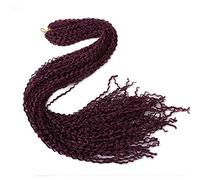 3 Pack Eunice Hair Synthetic Crochet Trecce Twist Wave box Braid 28 inch Curly Box Soft Hair Twist Trecce Goddess Box Crochet Brai Ding Hair Trecce Mambo Hair Extension 28roots/Pac