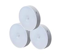 3 Pack LED Wireless Night Light Human Body Induction Mode Lighting Lamp USB Charging Can be Hand Hel