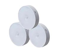3 Pack Led Wireless Night Light Human Body Induction Mode Lighting Lamp Usb Charging Can Be Hand Hel-YUHAO