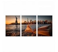 3 Pack Libro Diamond Painting Kit Completo, Diamond Painting Statua della Libertà, Diamante Dipingere con i Numeri Adulti 60x40 cm*3, Kit Pittura Crystal Art Diamantini per Regalo Donna HXZH-4561