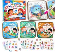 3 Pack Libro Magico Acqua 2 in 1 Quiet Book Puzzle Bambini 3 Anni