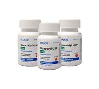 3-PACK Major Bisacodile Lassativo Stimolante 1000 Compresse GLOBAL SHIPPING
