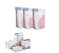 3 Pack No-Pump 3d Vacuum Storage Bags, Life Space Creator Storage Bags for Clothes Bedding Travel (40 * 60 * 32cm,Colorful)